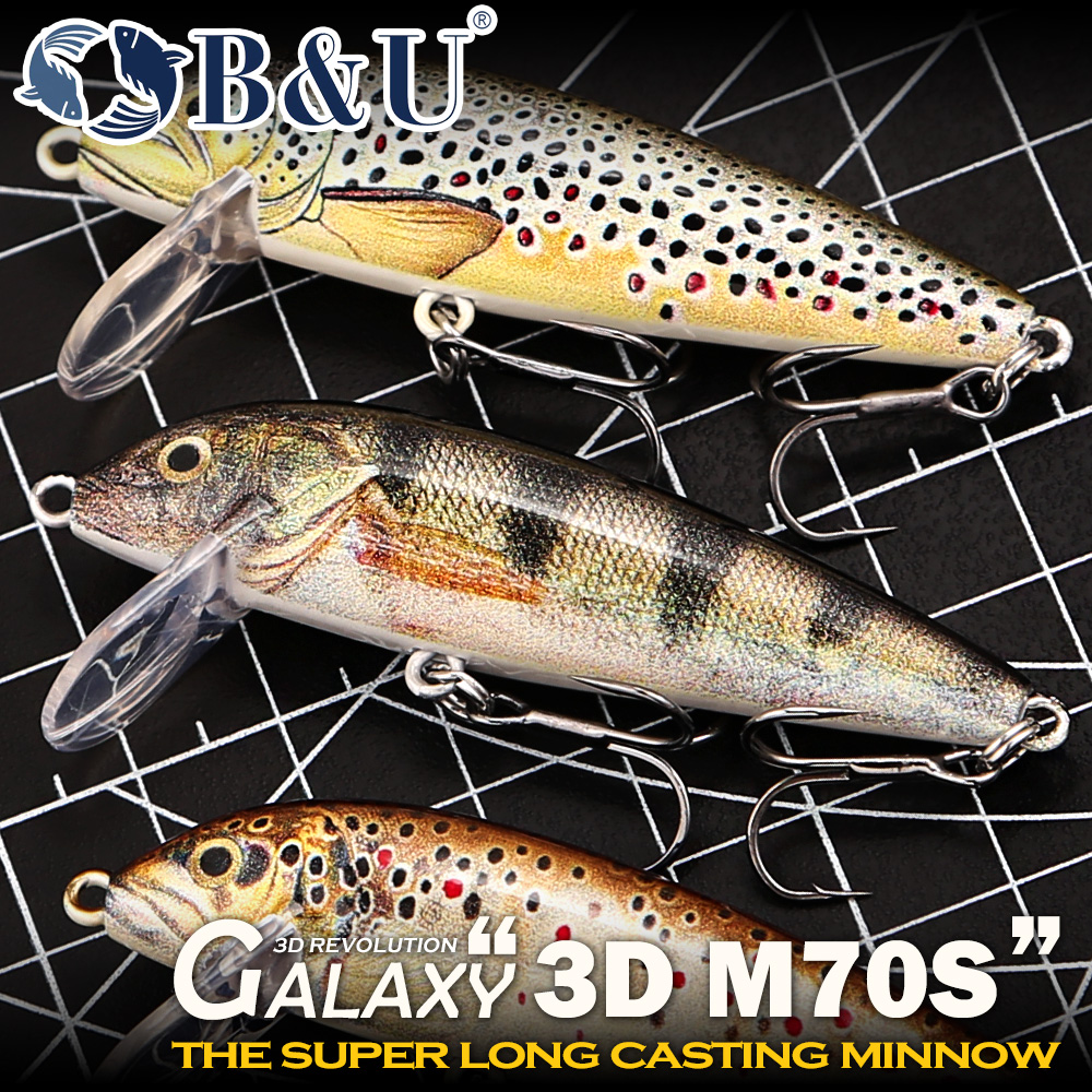 3D Printing Lure - B&U Fishing Lures Sinking Minnow, 3D