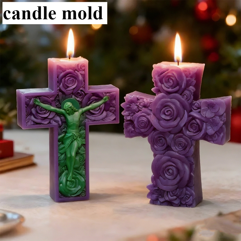 3D Printing Concrete - New Jesus Cross Character Candle Silicone
