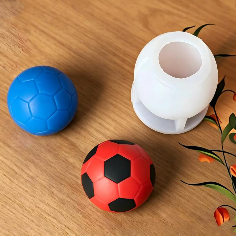 3D Printing Concrete - 3D Mini Football Silicone Mold, DIY