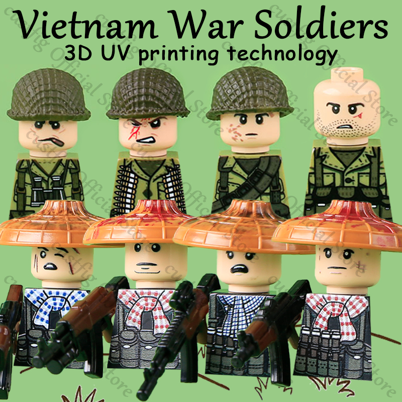 3D Printing Lego Bricks - WW2 Soldier Figures Weapon 3D UV