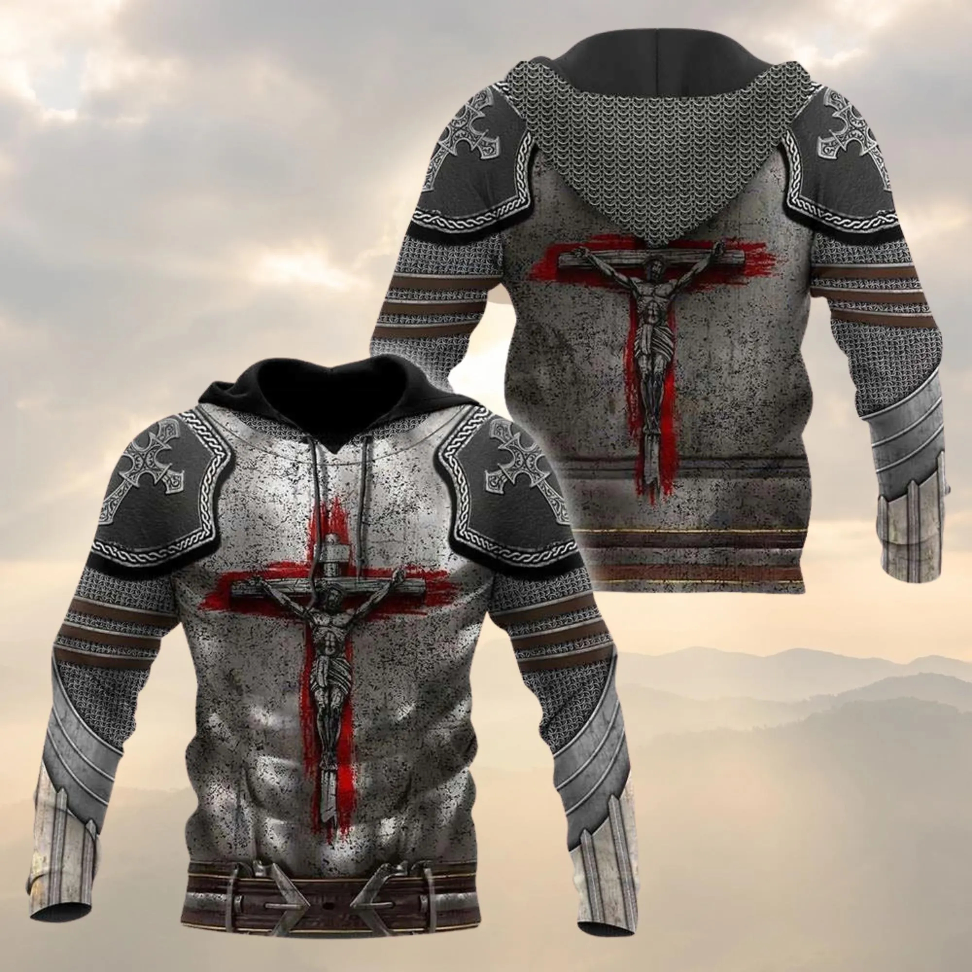 3D Printing Knight Armor - Knight Armor Jesus Hoodie, Crusader Cross