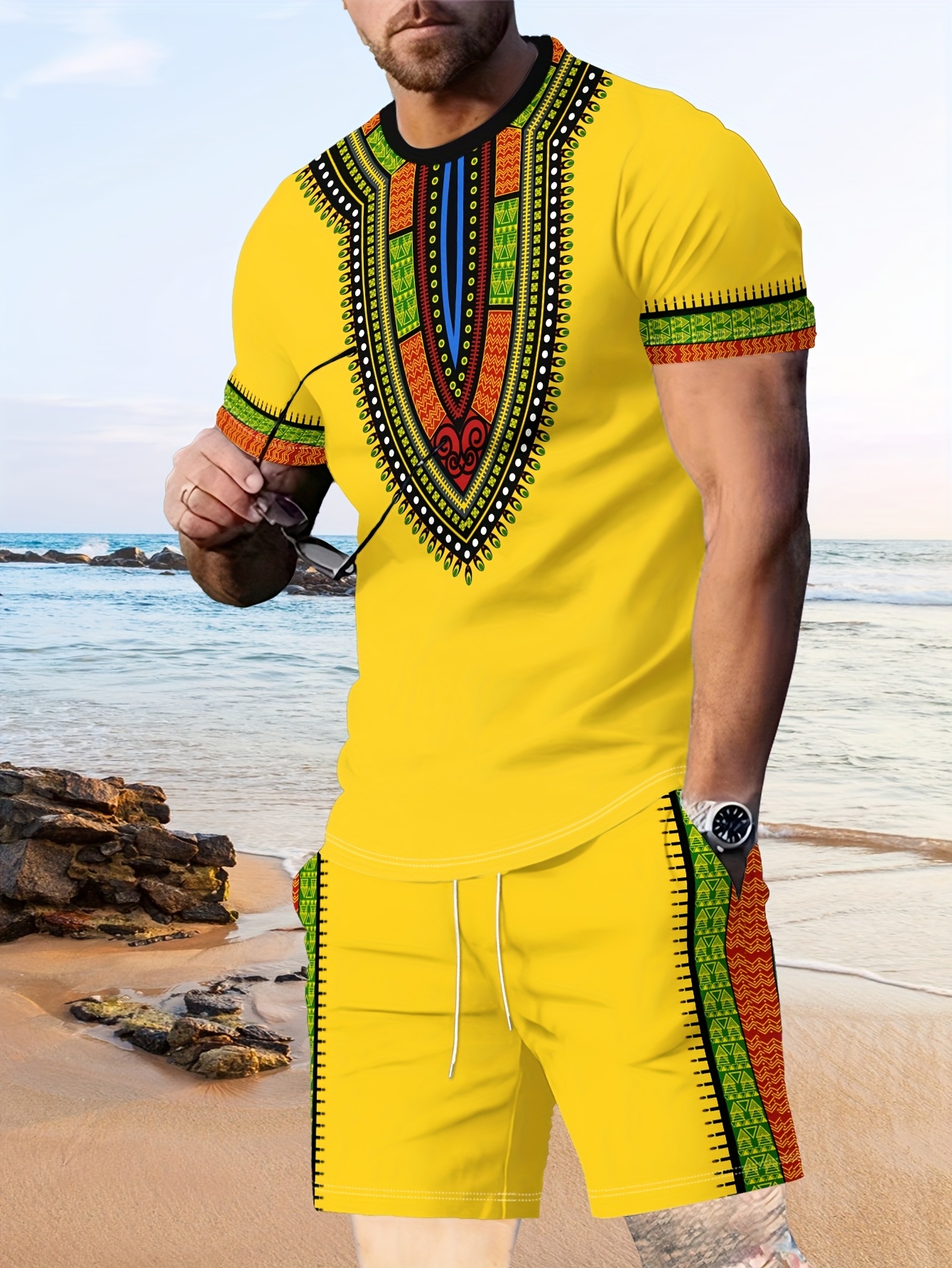 3D Printing Custom - New Men's Suits African Dashiki Paisley