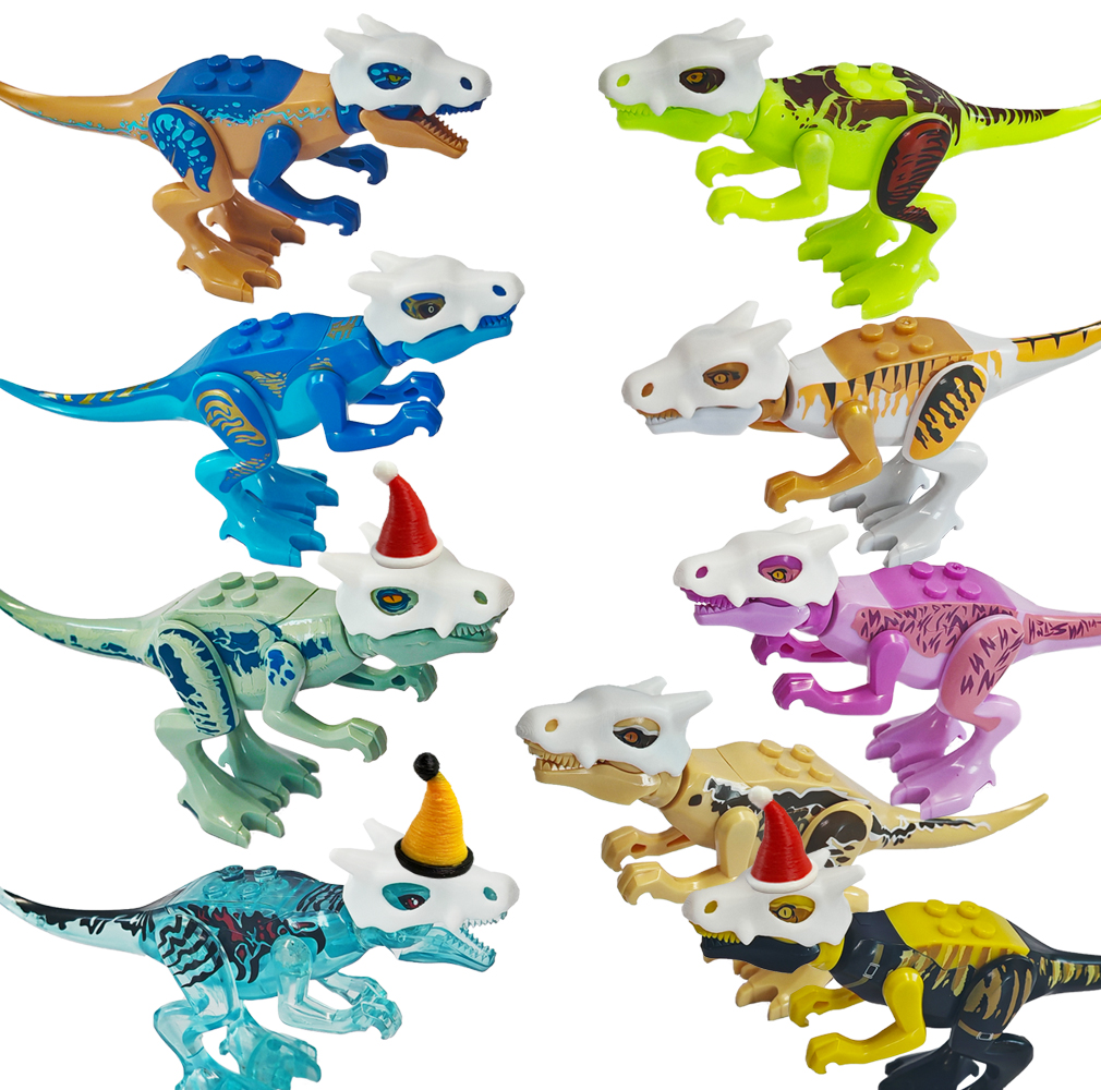 3D Printing Lego Bricks - Jurassic Dinosaurs Skull Mask Building Blocks