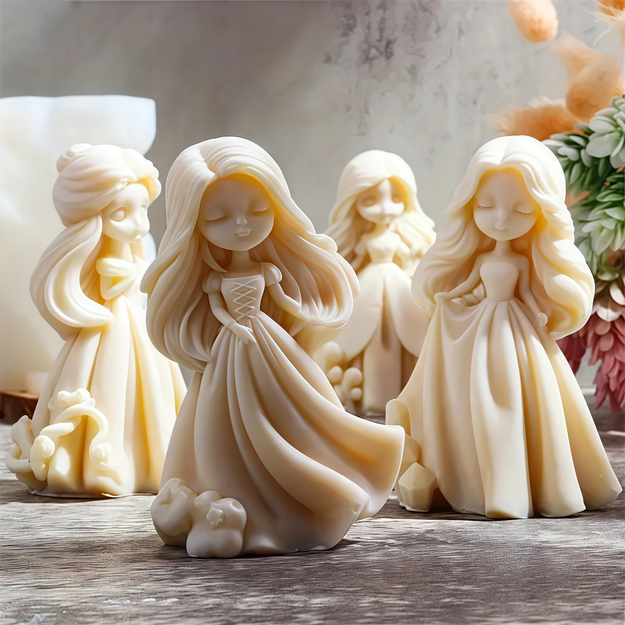 3D Printing Concrete - 3D Sweet Princess Doll Silicone Candle