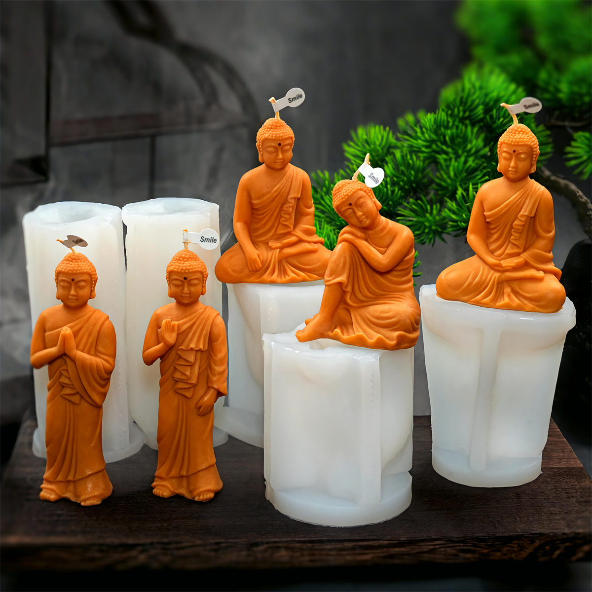 3D Printing Concrete - 3D Buddha Statue Candle Silicone Mold