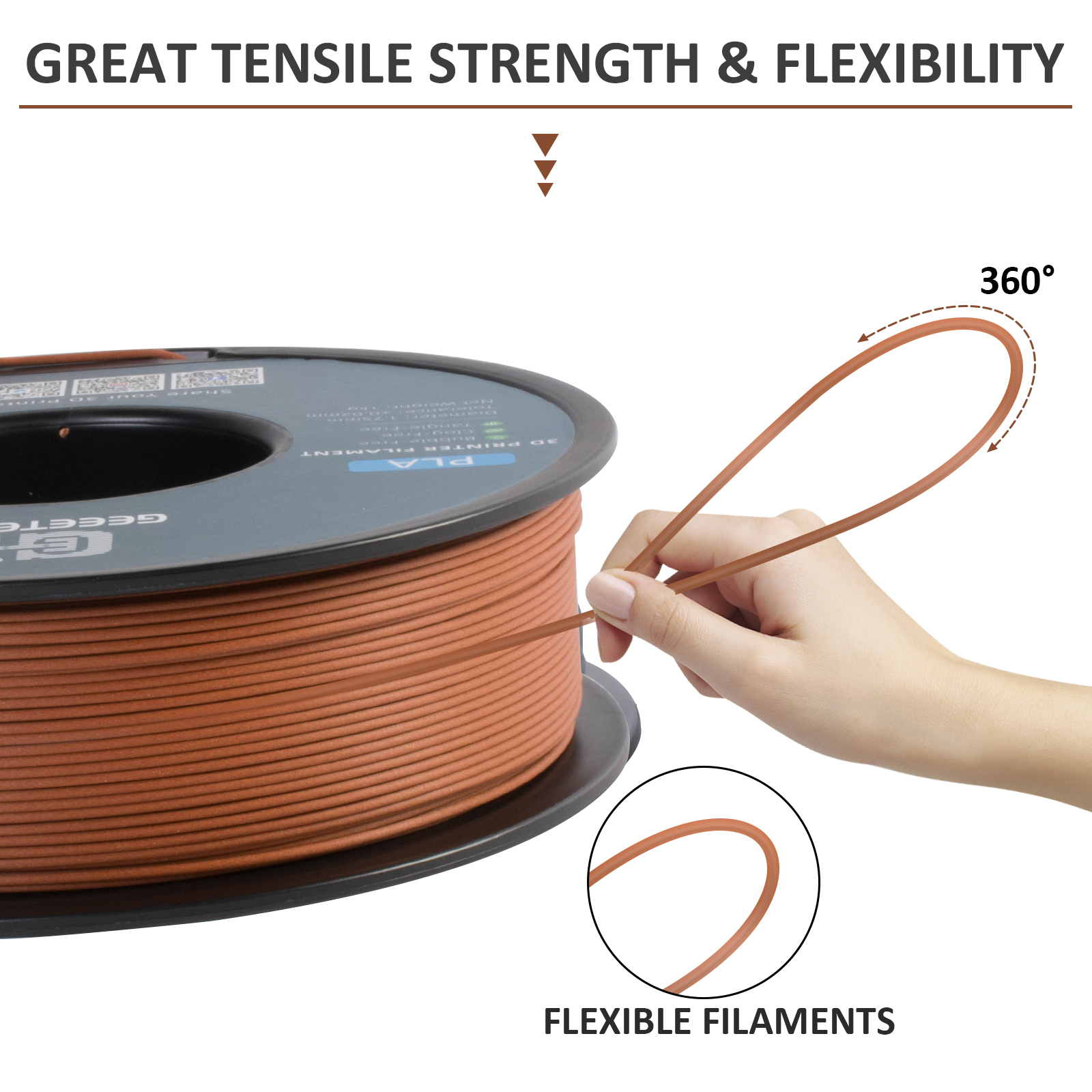 Geeetech Wood PLA 1kg 1.75mm F - 3D Printing Warehouse recension och pris