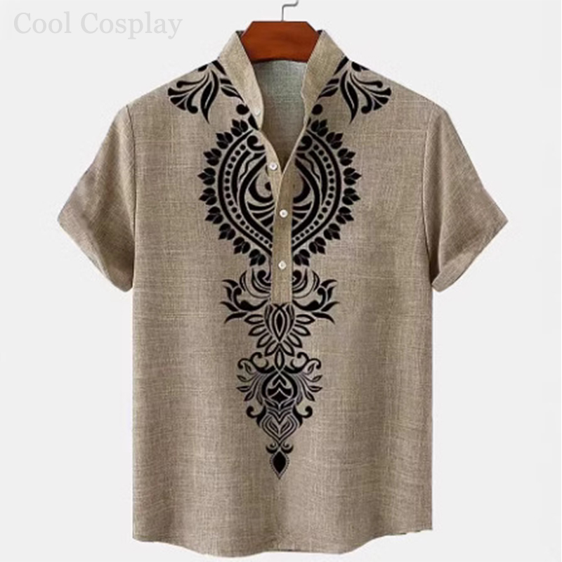 Male Retro Tops Henley Shirt M - 3D Printing Quality recension och pris