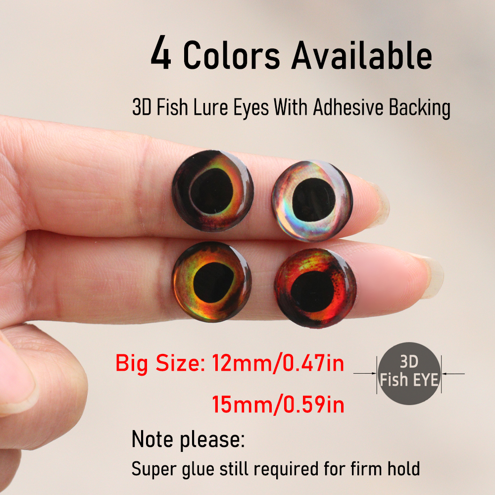 50PCS 12mm 15mm Big Size 3D Ho - 3D Printing Lure recension och pris