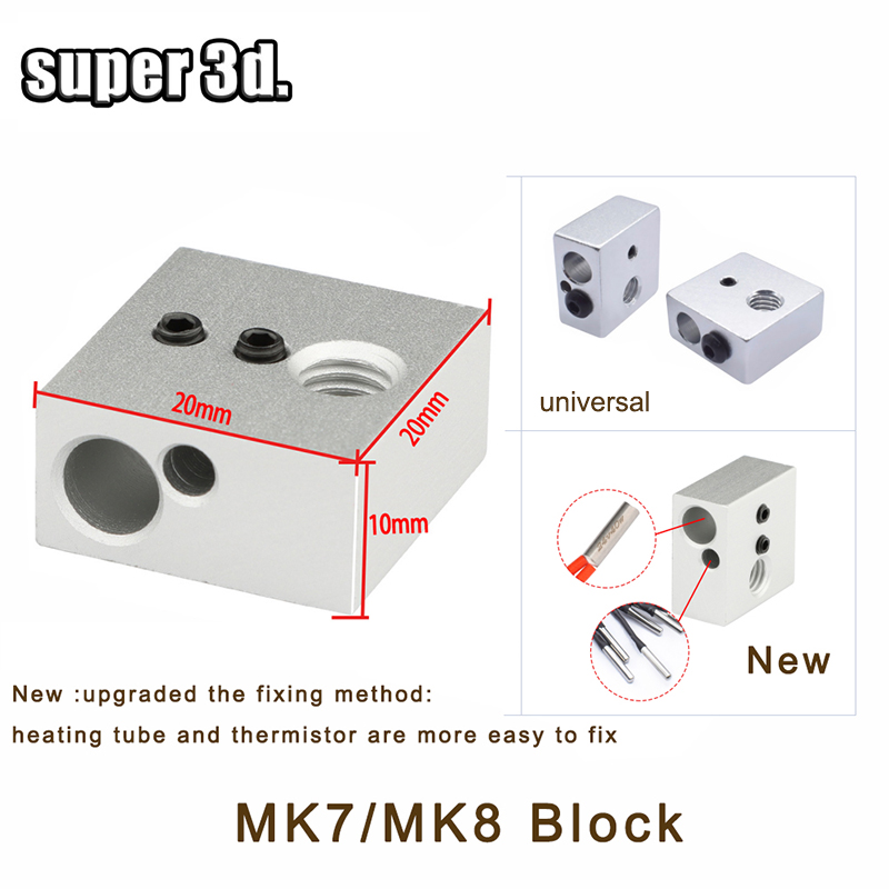 1 pcs 3D Heat Block E3D V5 V6  - 3D Printing Warehouse recension och pris