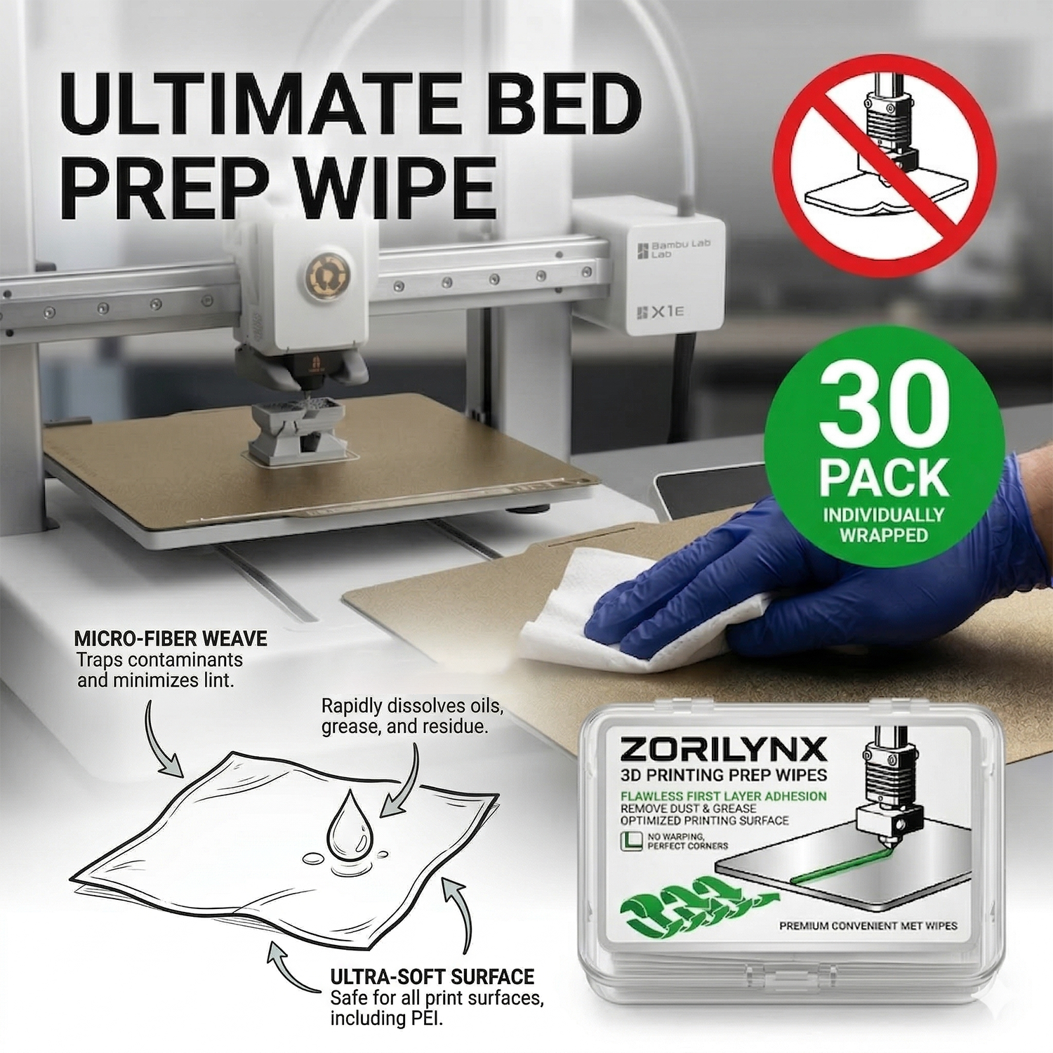 3D Printer Bed Cleaning Wipes  - Pei Sheet recension och pris