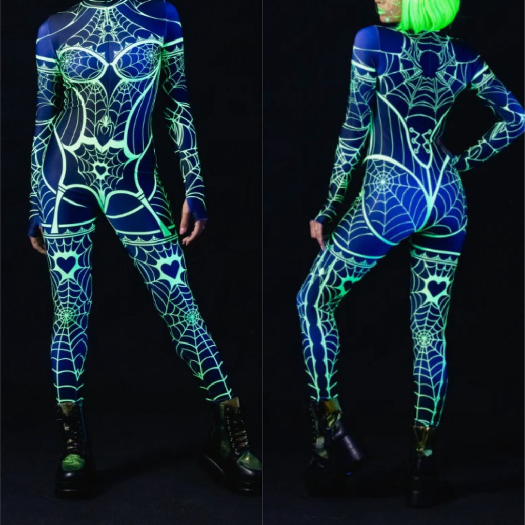 Unisex Cyber Punk Spider Web 3 - 3D Printing Web recension och pris