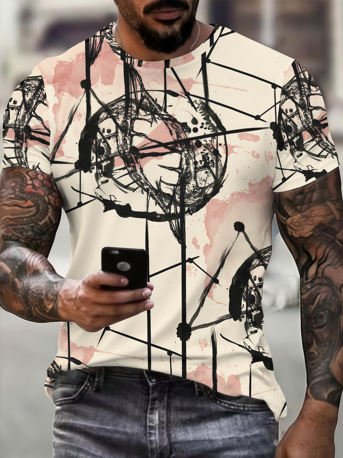 Men's Summer New Style O-neck  - 3D Printing Web recension och pris