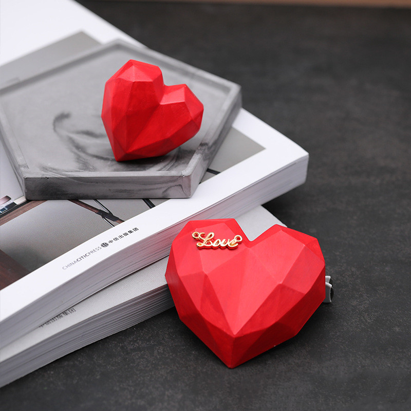 1Pcs 3D Love Heart Design Sili - 3D Printing Concrete recension och pris