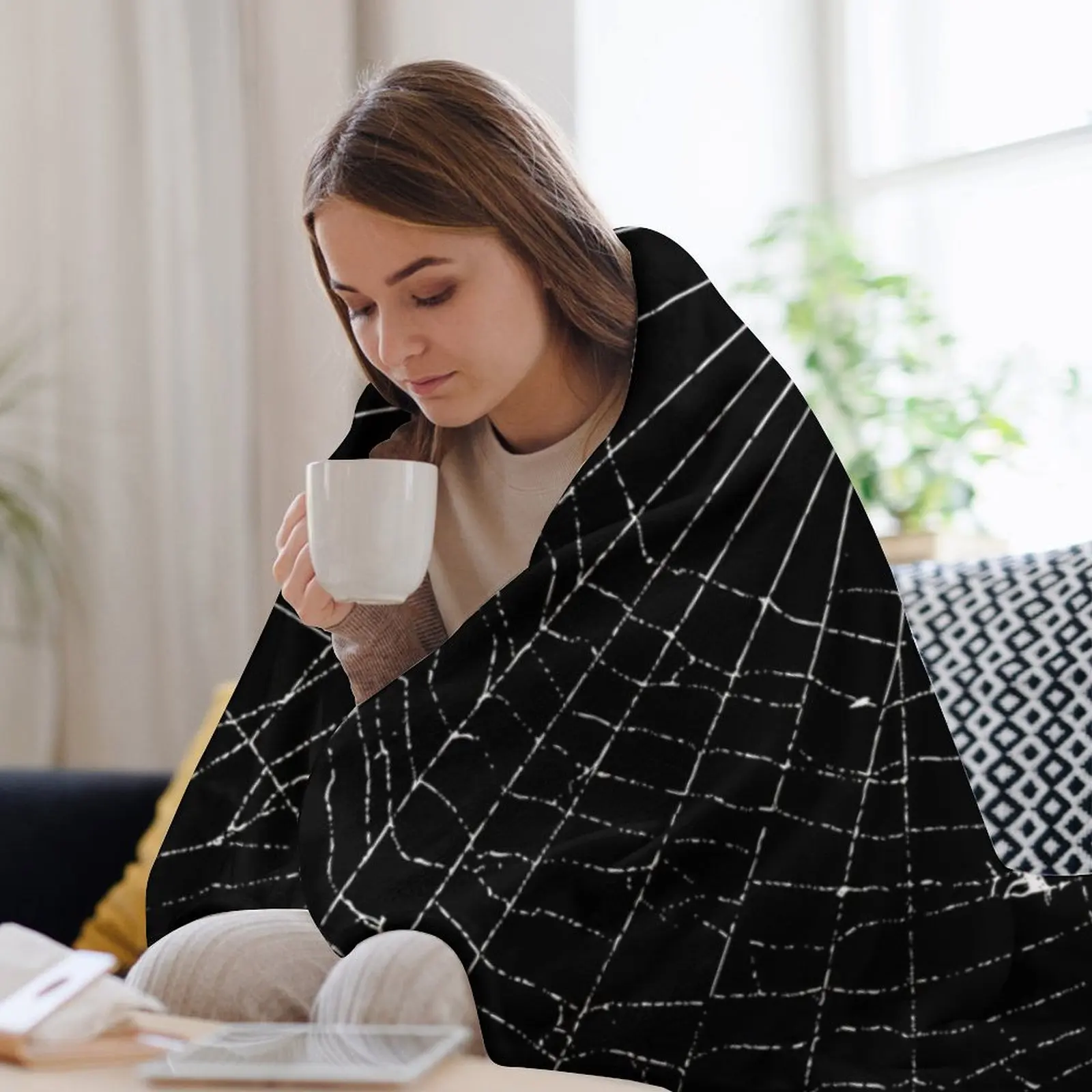 Spider Web Throw Blanket Fluff - 3D Printing Web recension och pris