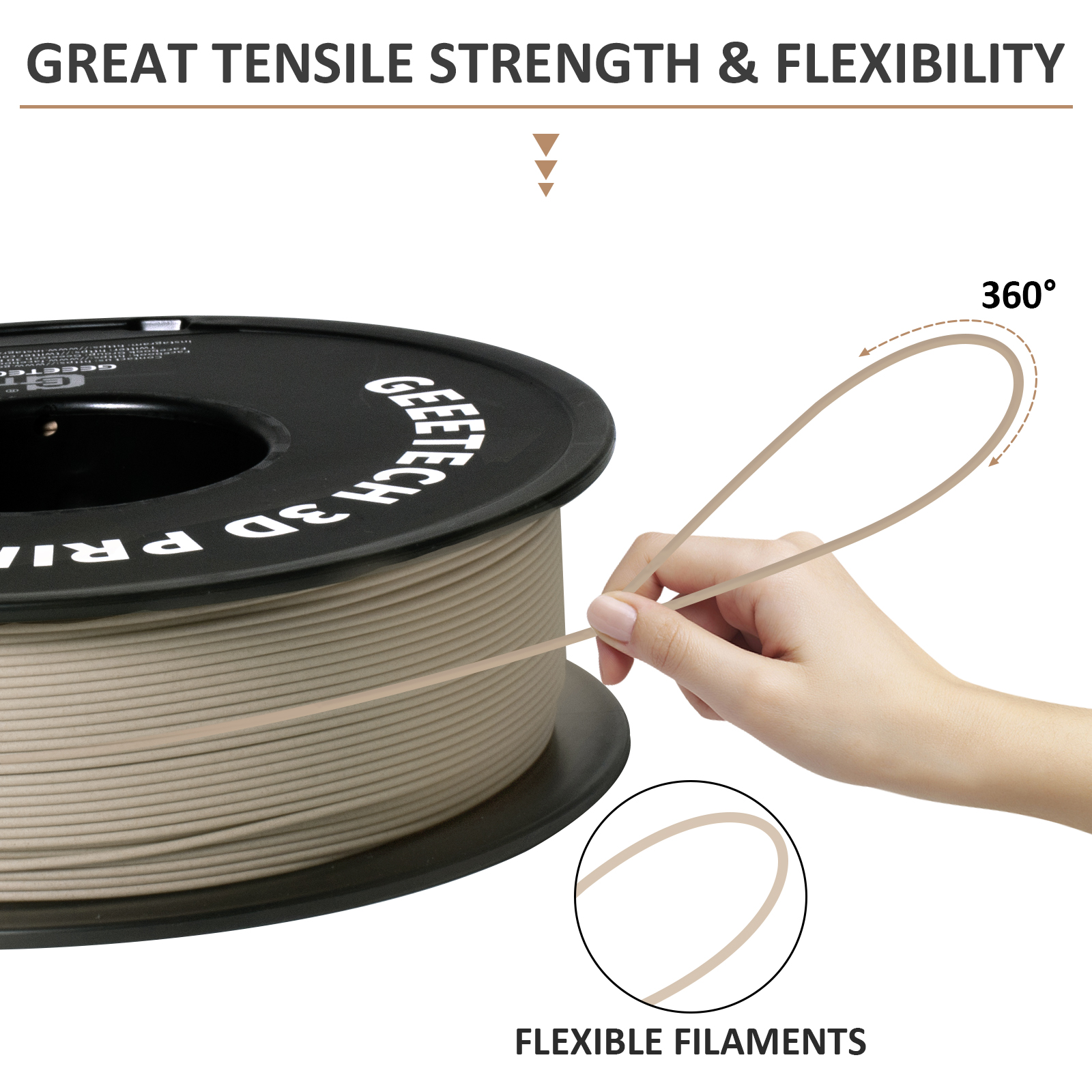 Geeetech Wood PLA 1kg 1.75mm F - 3D Printing Warehouse recension och pris