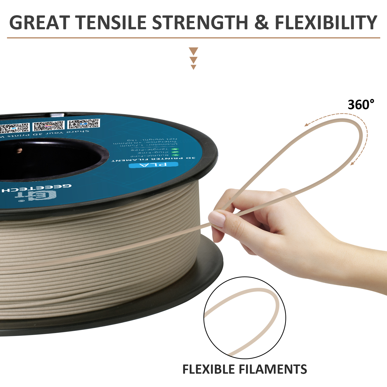 Geeetech Wood PLA 5kg 1.75mm F - 3D Printing Warehouse recension och pris