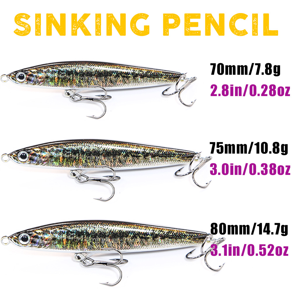 B&U Sinking Pencil Jerk Fishin - 3D Printing Lure recension och pris