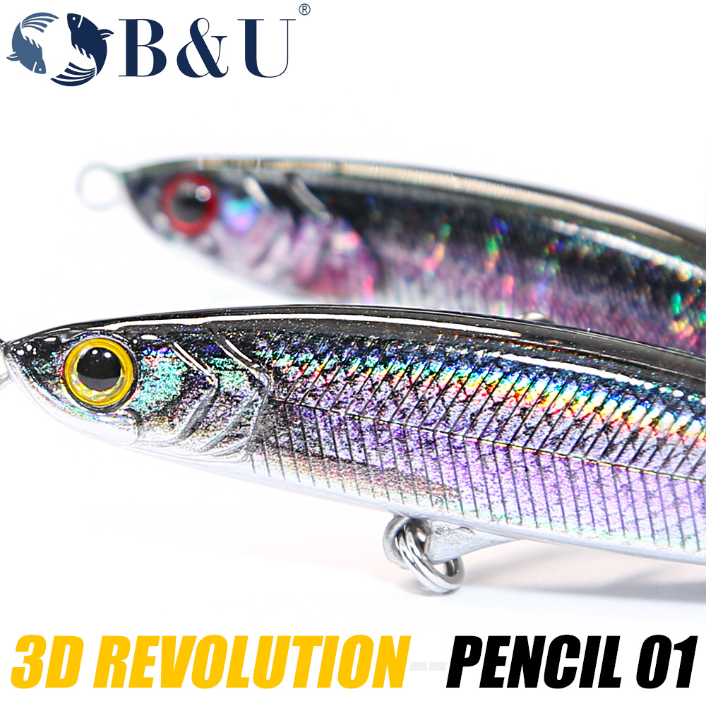 B&U Sinking Pencil Jerk Fishin - 3D Printing Lure recension och pris