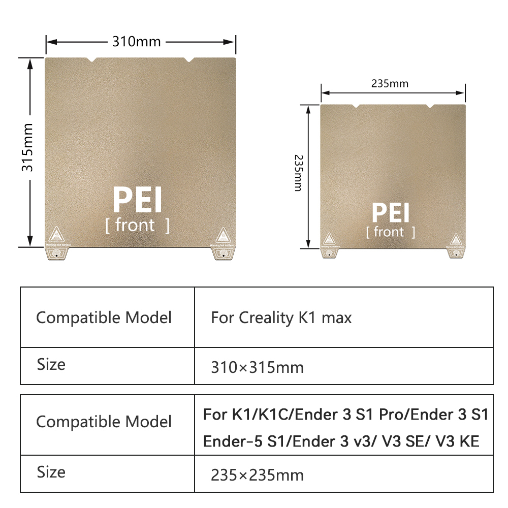 K1 Max Build Plate For Crealit - Pei Sheet recension och pris