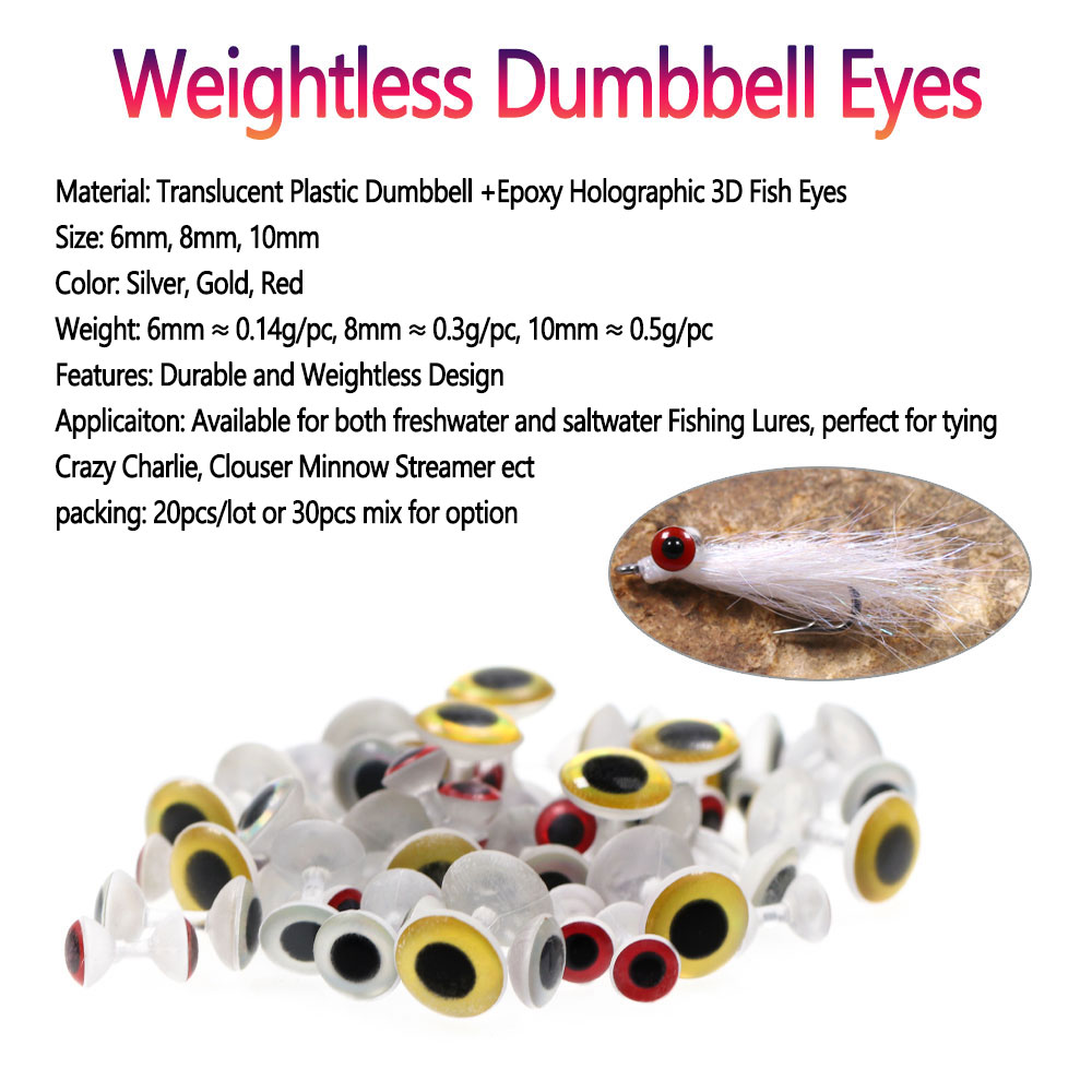 20/30pcs Weightless Dumbbell E - 3D Printing Lure recension och pris
