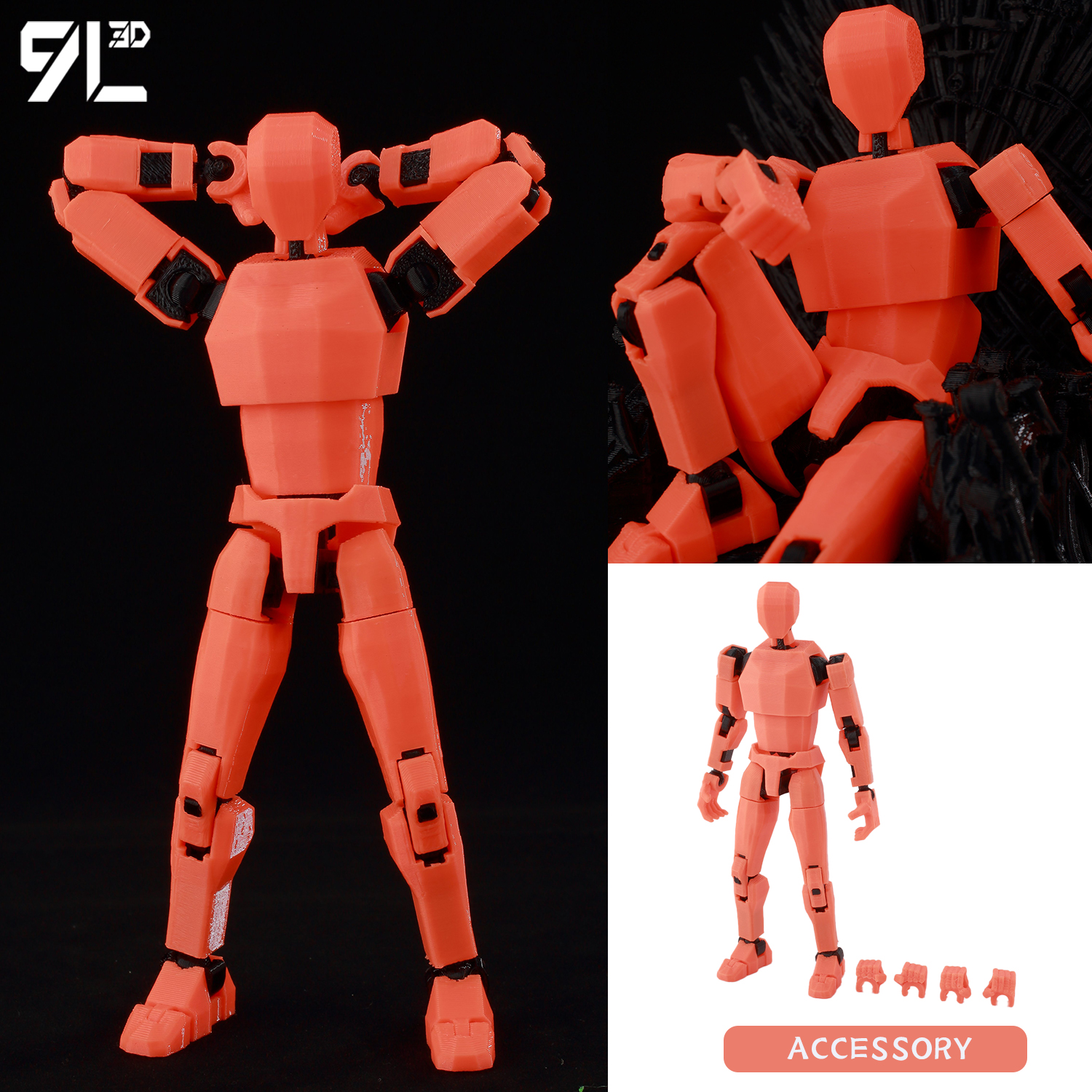 9L 3D Printed Articulated Dumm - 3D Printing Luffy recension och pris