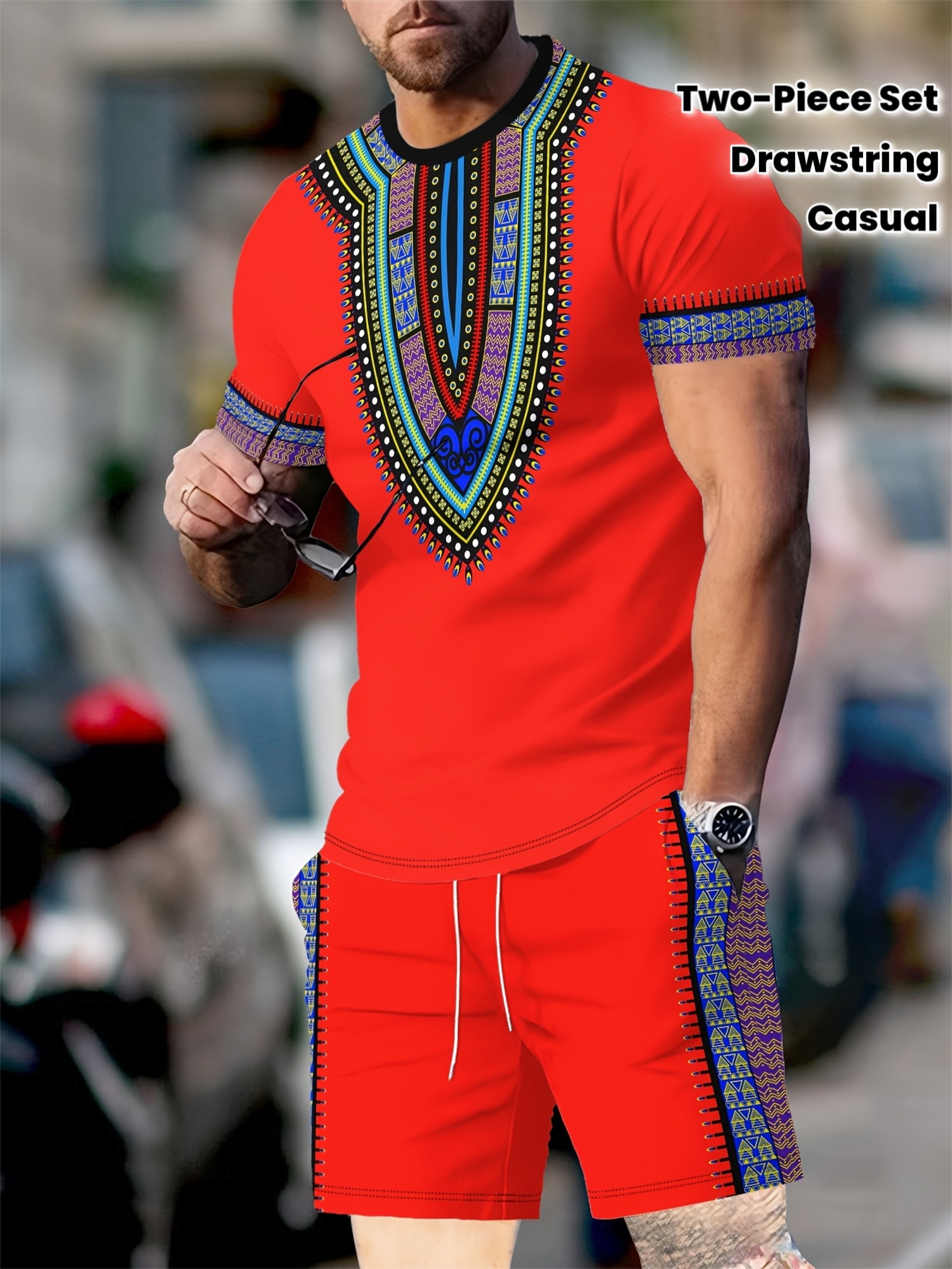 New Men's Suits African Dashik - 3D Printing Custom recension och pris
