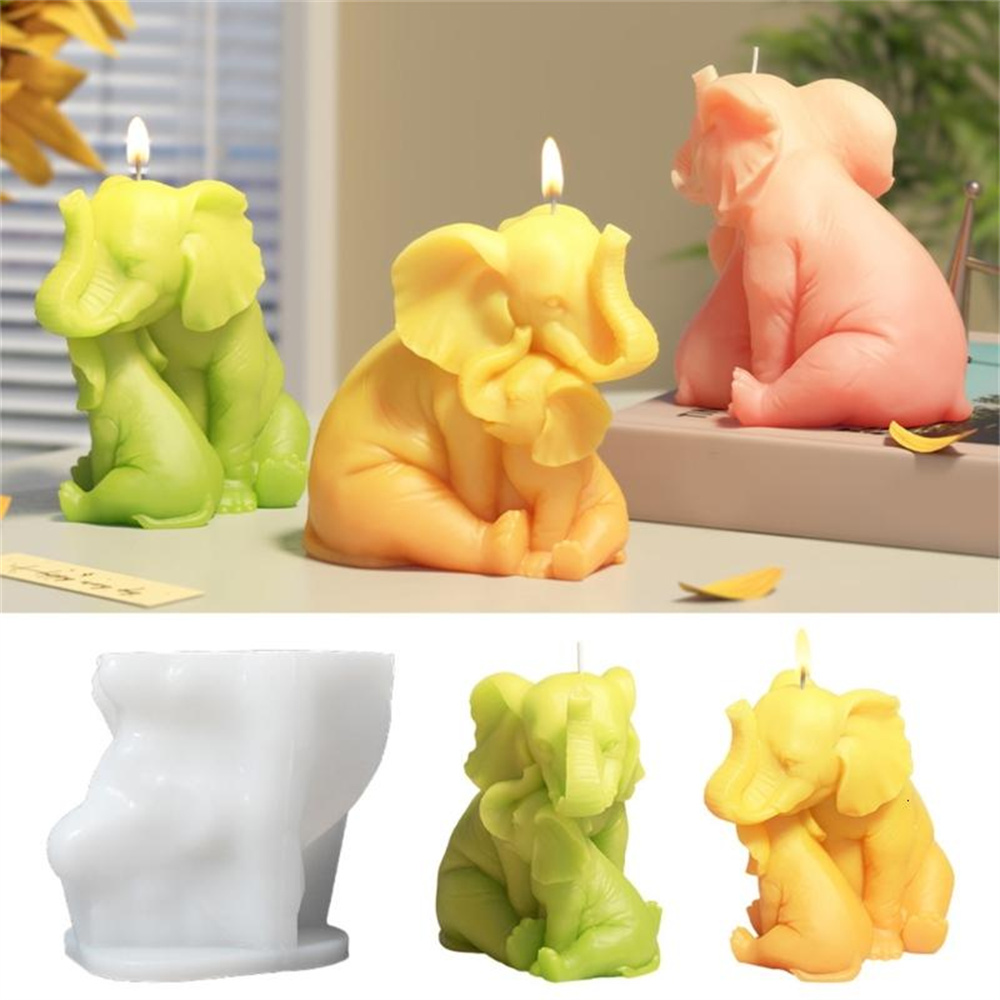 1pc 3D Elephant Candle Silicon - 3D Printing Concrete recension och pris