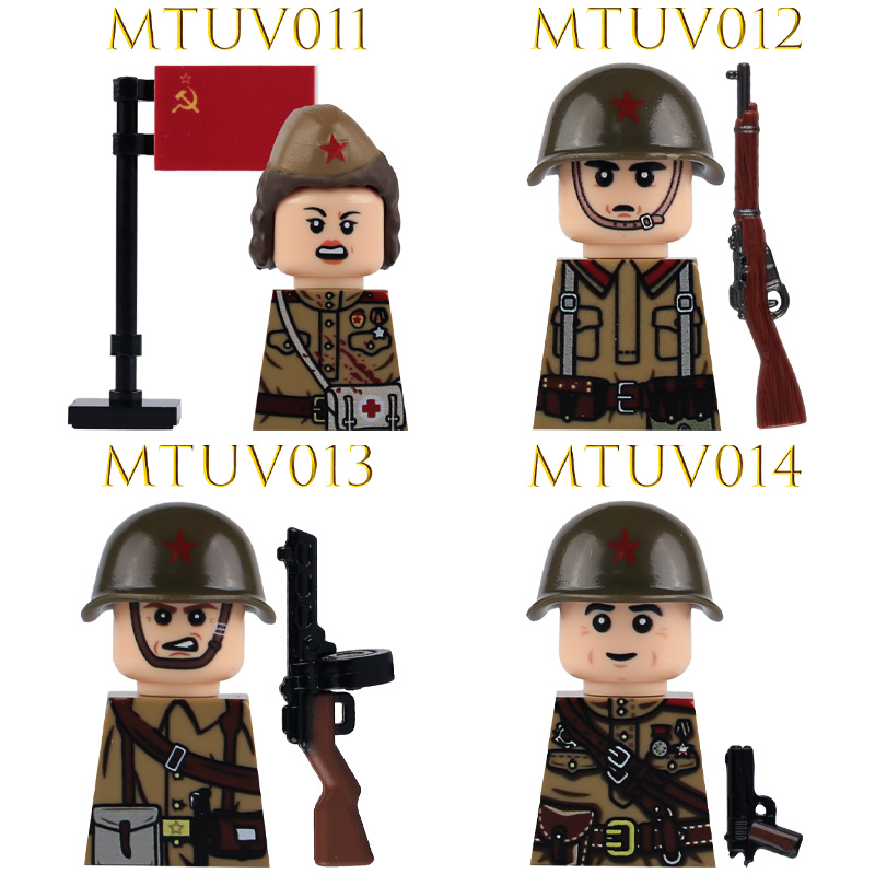 WW2 Soviet Soldier Figures Bui - 3D Printing Lego Bricks recension och pris