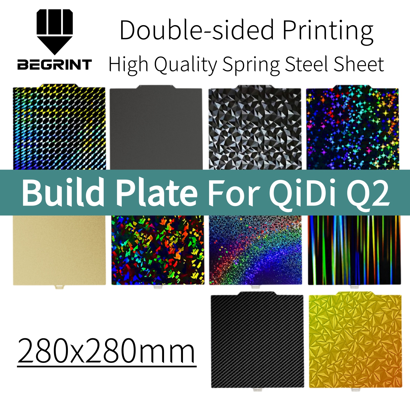 Build Plate For QIDI Q2 PEI PE - Pei Sheet recension och pris