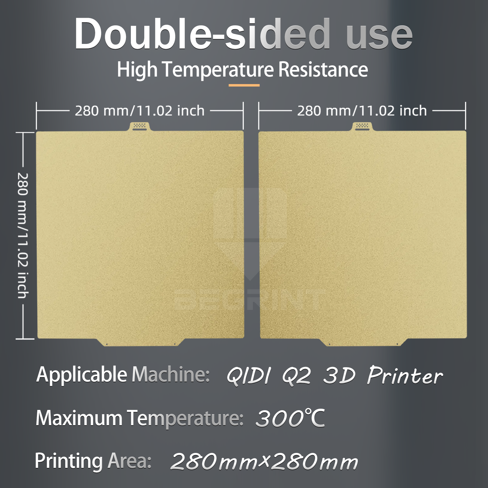 Build Plate For QIDI Q2 PEI PE - Pei Sheet recension och pris