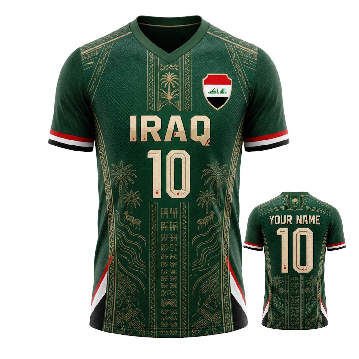 Iraq Soccer Jersey, Custom Nam - 3D Printing Custom recension och pris