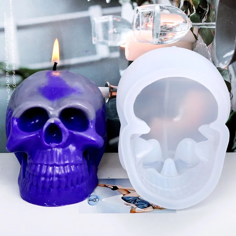 3D Skull Silicone Candle Molds - 3D Printing Concrete recension och pris